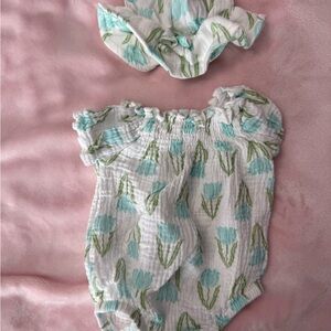 Adorable Floral romper Cover Set